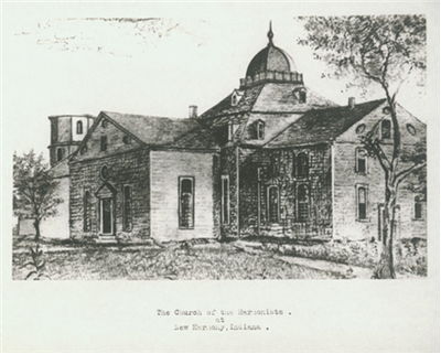 Picture Of The Church Of The Harmonists At New Harmony
