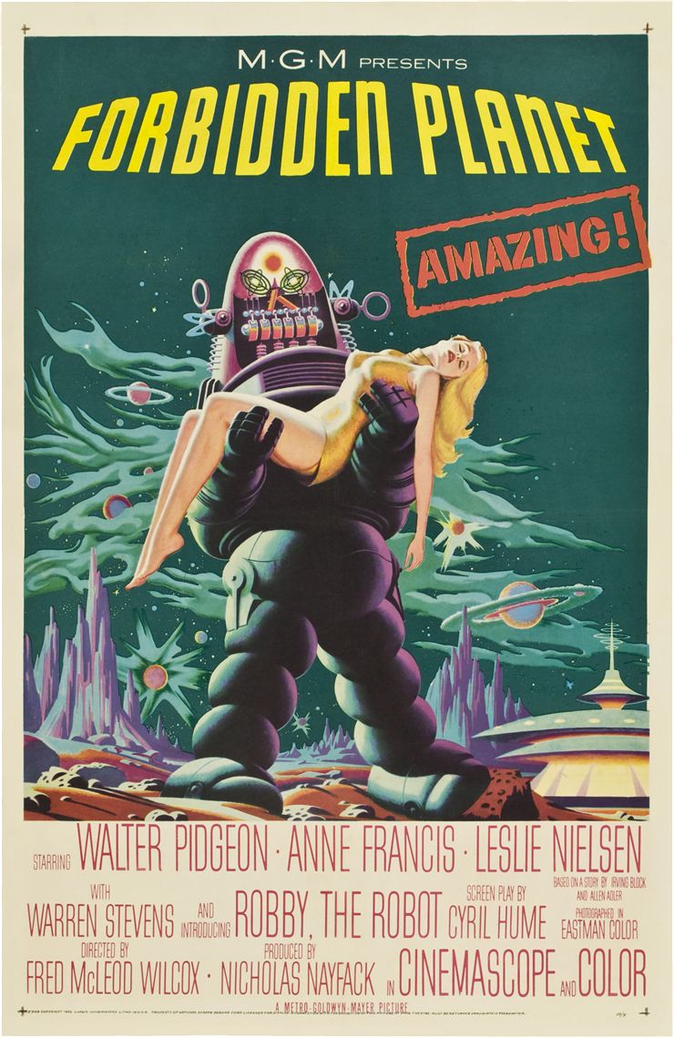 Picture Of Theatrical Release Poster Of Forbidden Planet 1956
