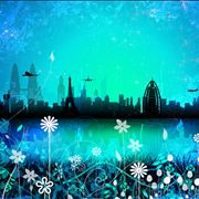 Picture Of Utopian Blue Skyline