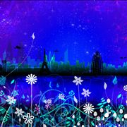 Picture Of Utopian Night Skyline